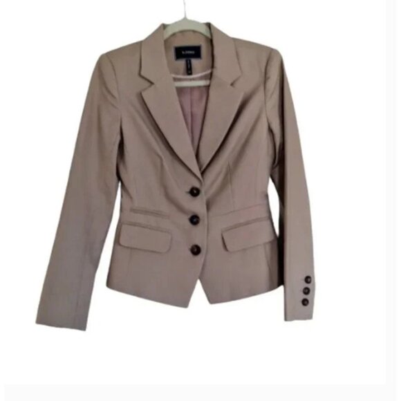 Le Chateau vintage tan blazer jacket XXS, 3 button, lapel collar, lined, cotton - Picture 1 of 8